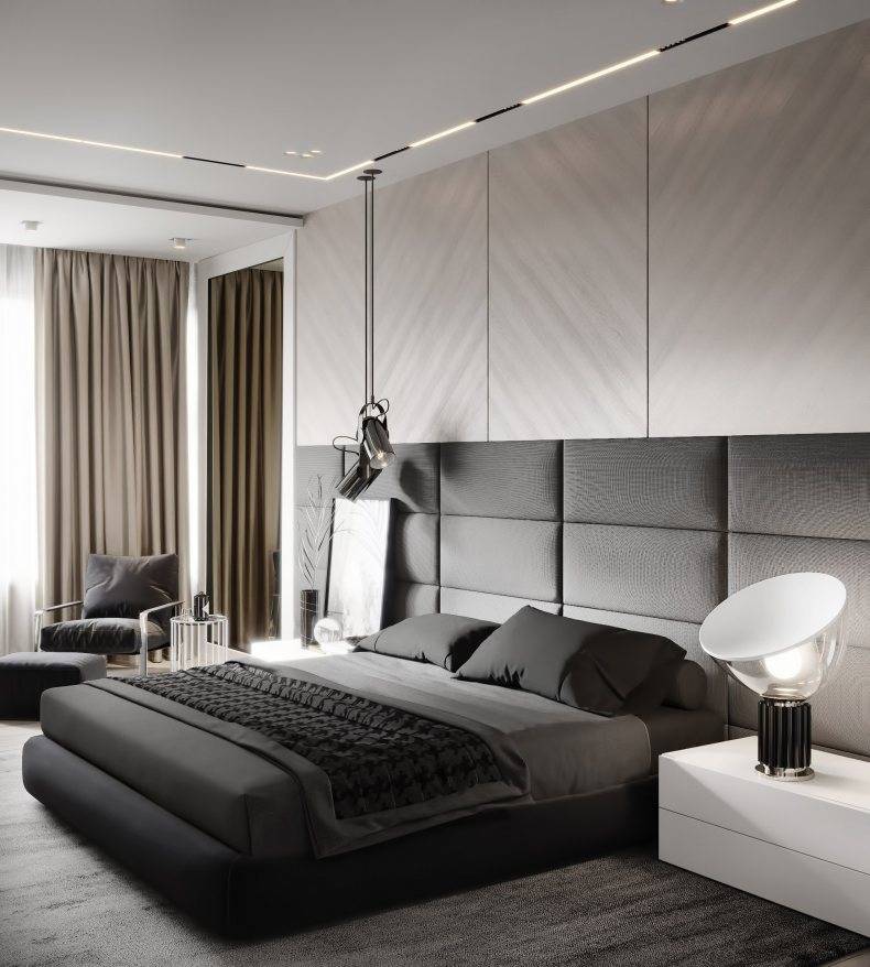 Спальня в современном стиле: 60 фото интерьеров, правила оформления дизайна, выбор кровати и мебели