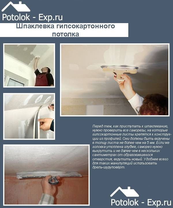 Шпаклевка потолка из гипсокартона под покраску своими руками: как правильно (видео)