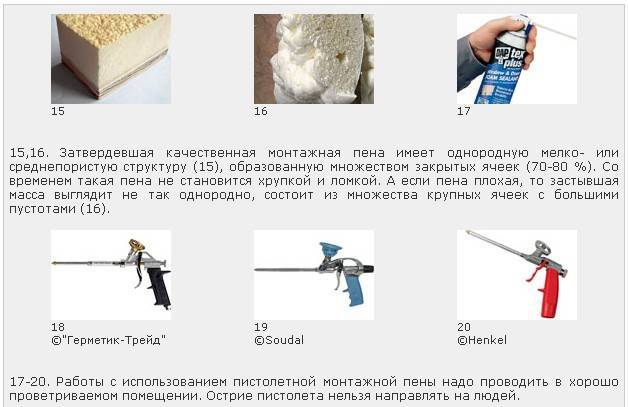 Пена монтажная: бытовая, профессиональная, огнестойкая, как пользоваться, сколько сохнет, расход, срок службы и состав