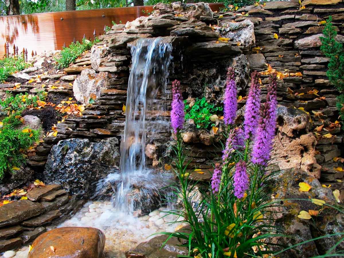 Как сделать красивый водопад на даче своими руками (50 фото)