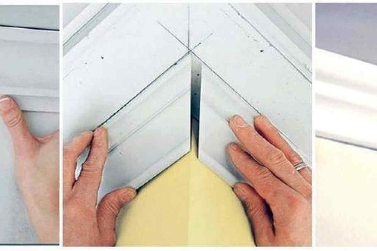 Как зарезать потолочный плинтус в углах правильно