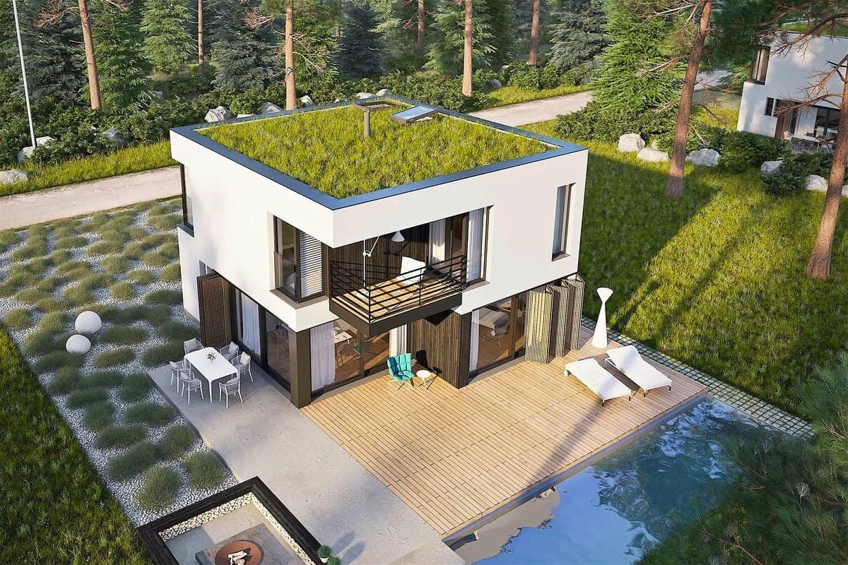 проект дизайн дома с плоской крышей