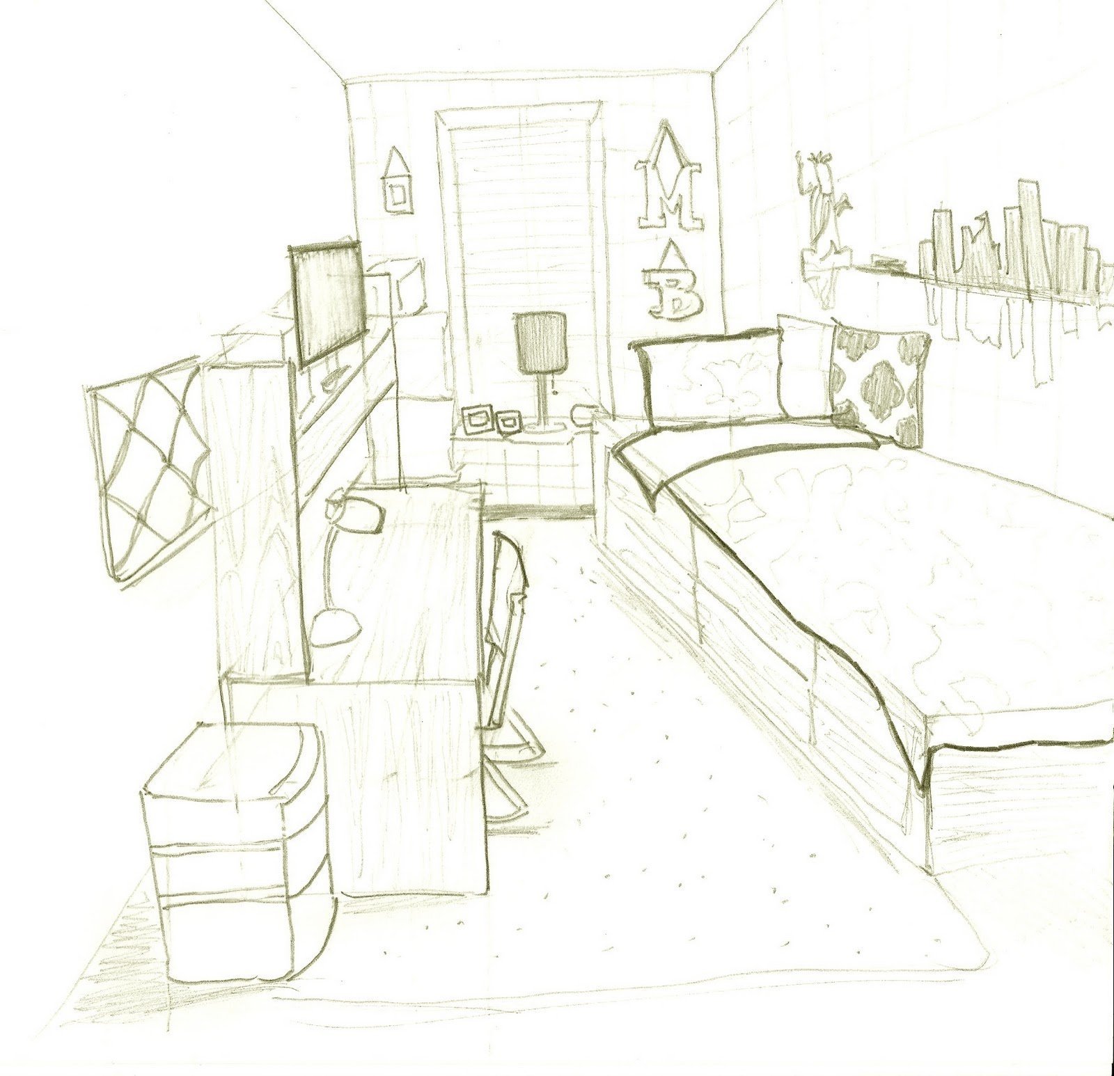 Как нарисовать комнату — размеры, создания наброска и советы для начинающих художников