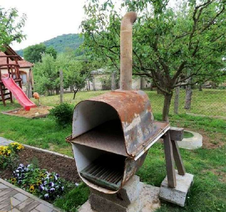 Печь из чугунной ванны