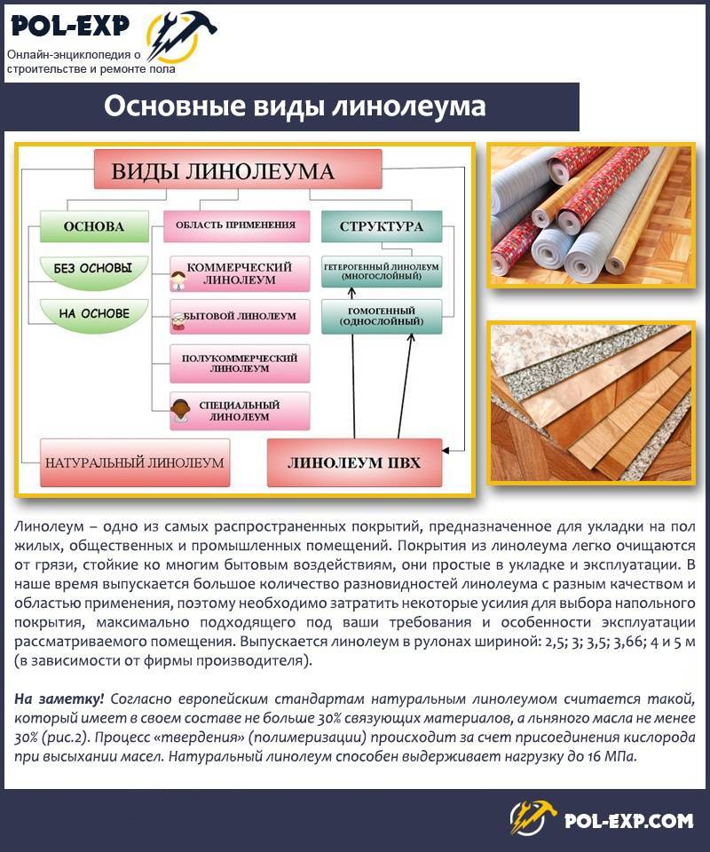 Лучшие виды бытового линолеума и отличие от полукоммерческого