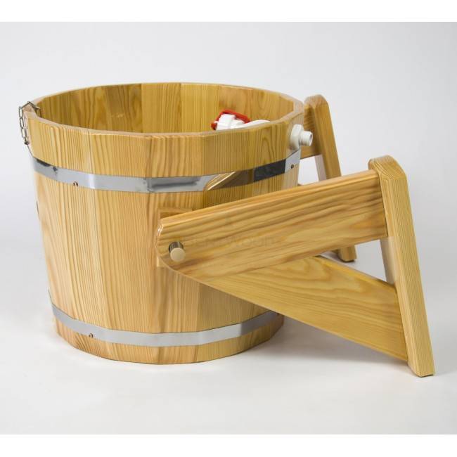 Ведро обливное для бани: деревянное банное ведро для обливания в сауне своими руками