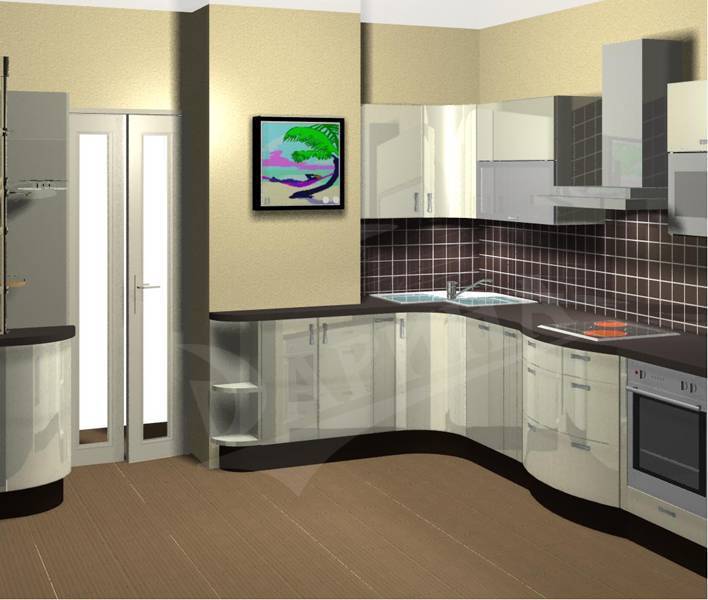 Дизайн кухни с вентиляционным коробом