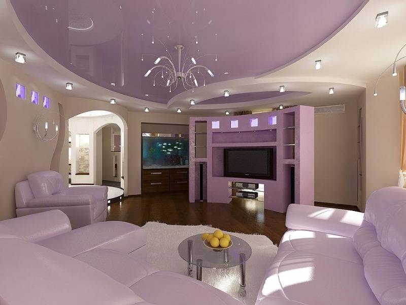 Потолки из гипсокартона – фотографии, дизайн для зала, кухни, ванной и гостиной