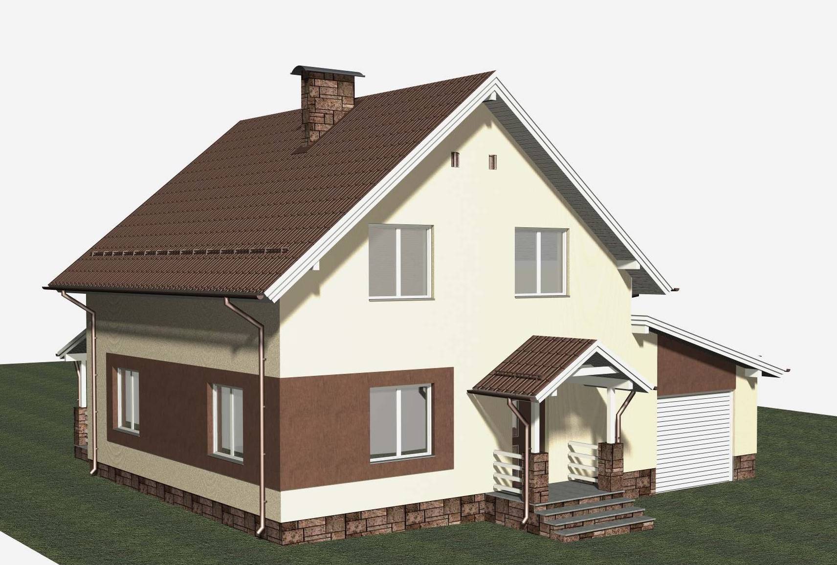 Проекты домов и коттеджей от 100 до 150 м2 из пеноблоков, чертежи