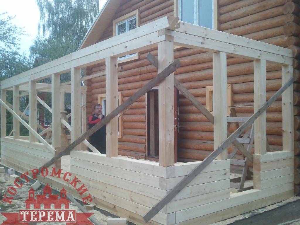 Как сделать пристройку к деревянному дому из бруса