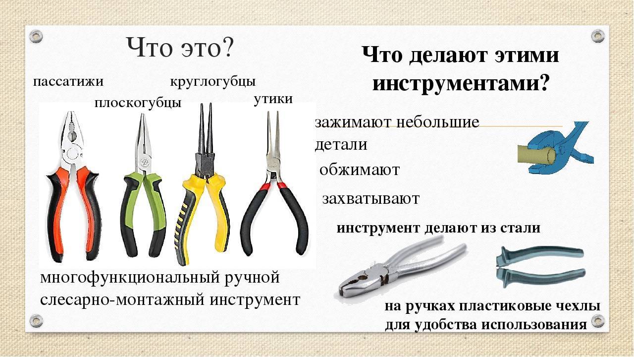 Как называется плоскогубцы