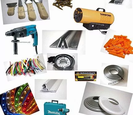 Инструменты для натяжных потолков: оборудование - газовая пушка, лопатка и твч станок для монтажа своими руками