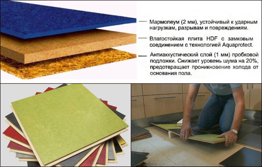 Мармолеум: преимущества, виды, укладка напольного покрытия