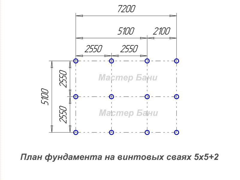 Определяем расстояние между винтовыми сваями