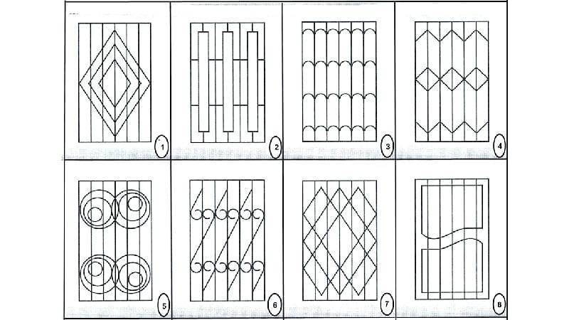 Рисунок на решетки на окна