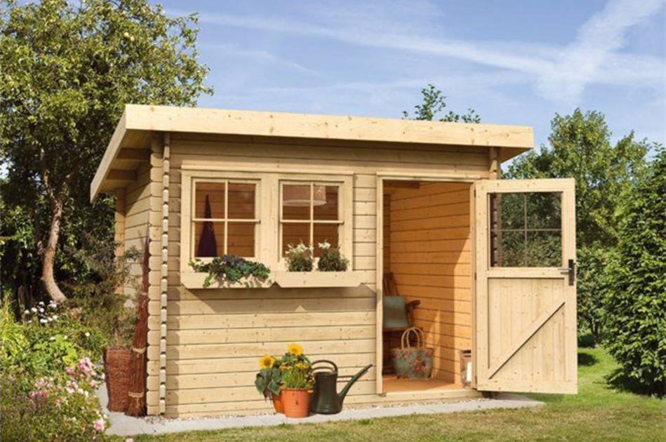 Купить дачный летний. Домик садовый (2.3х4 м). Хозблок (4 в 1) минибрус. Маленький домик для дачи. Маленький деревянный домик.