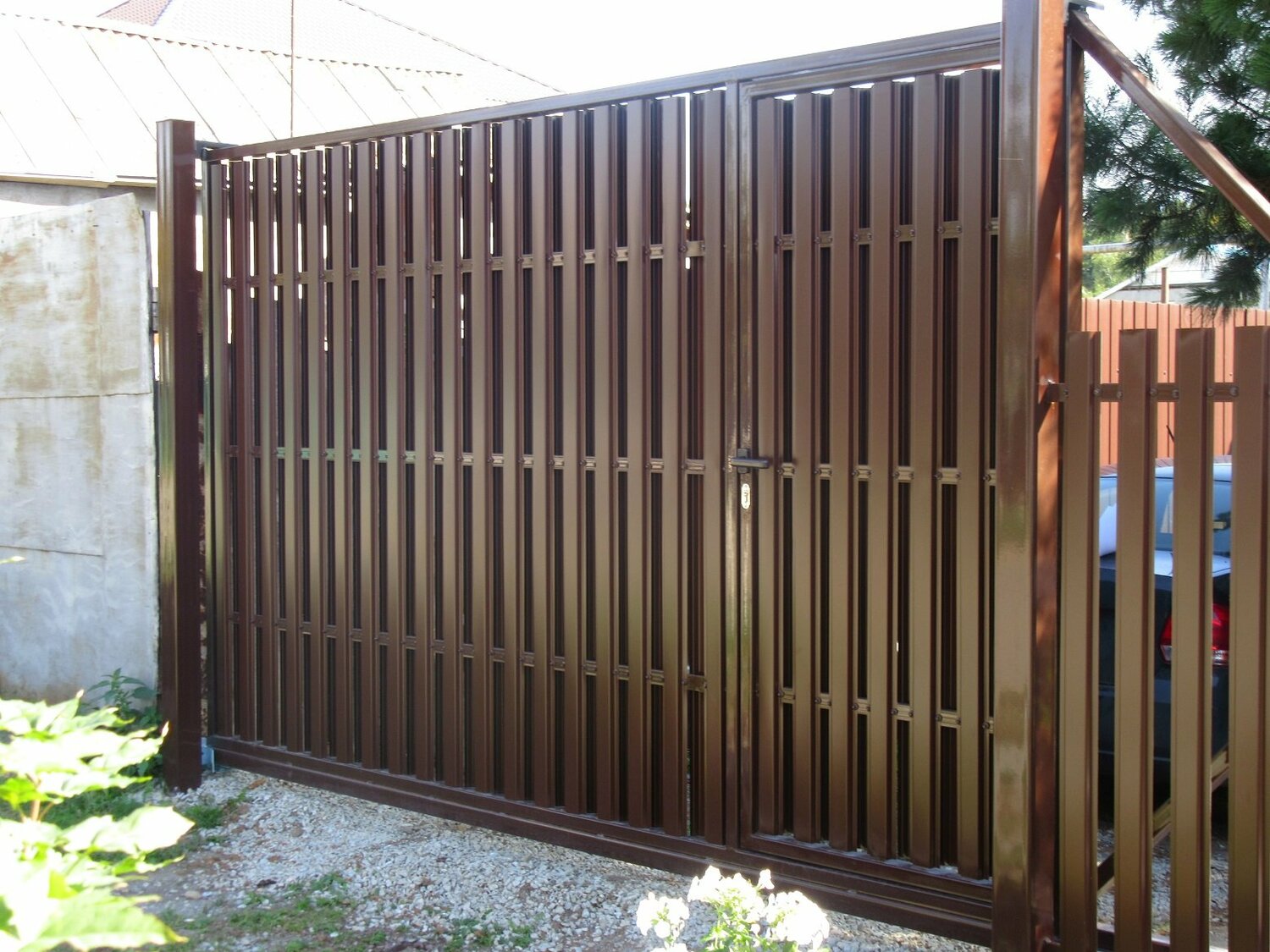 Март 2023 ᐈ ???? (+89 фото) красивые ворота для частных домов