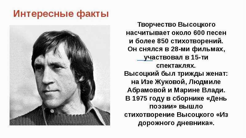 10 высказываний о творчестве владимира высоцкого