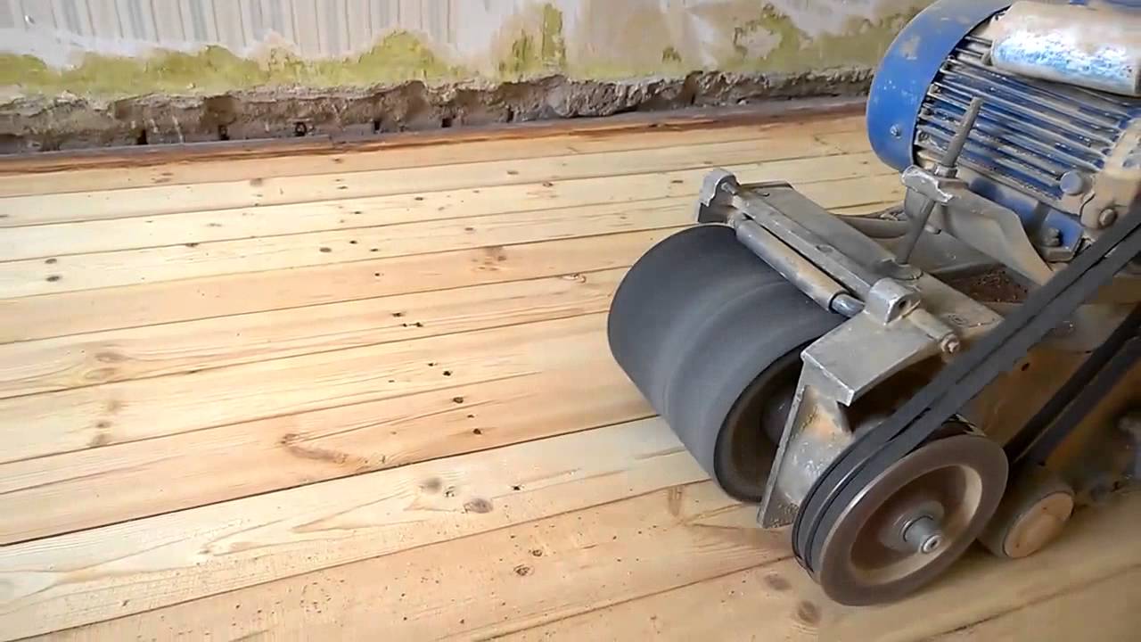 Последовательность выполнения работ по шлифовке деревянного пола