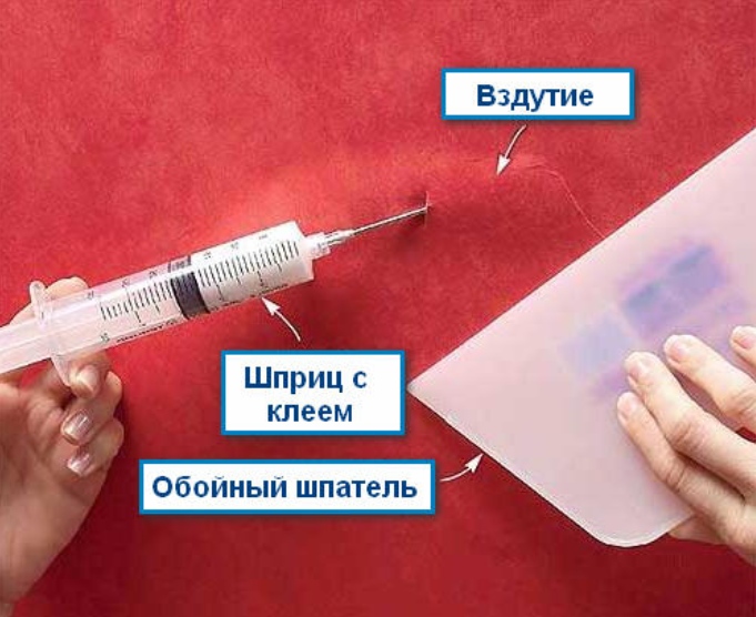 Как убрать пузыри на обоях после высыхания?