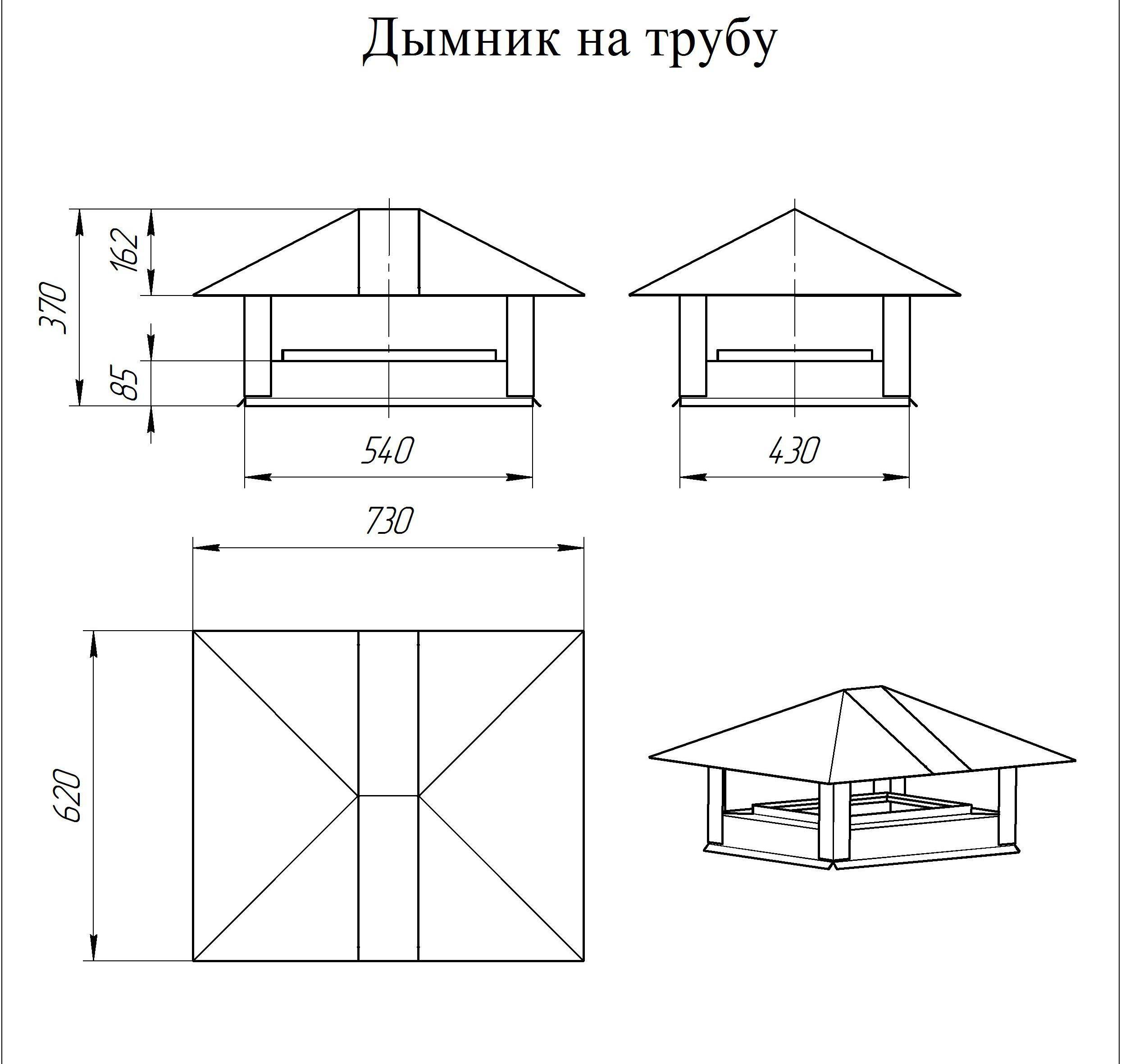 Колпак на трубу дымохода: изготовление своими руками