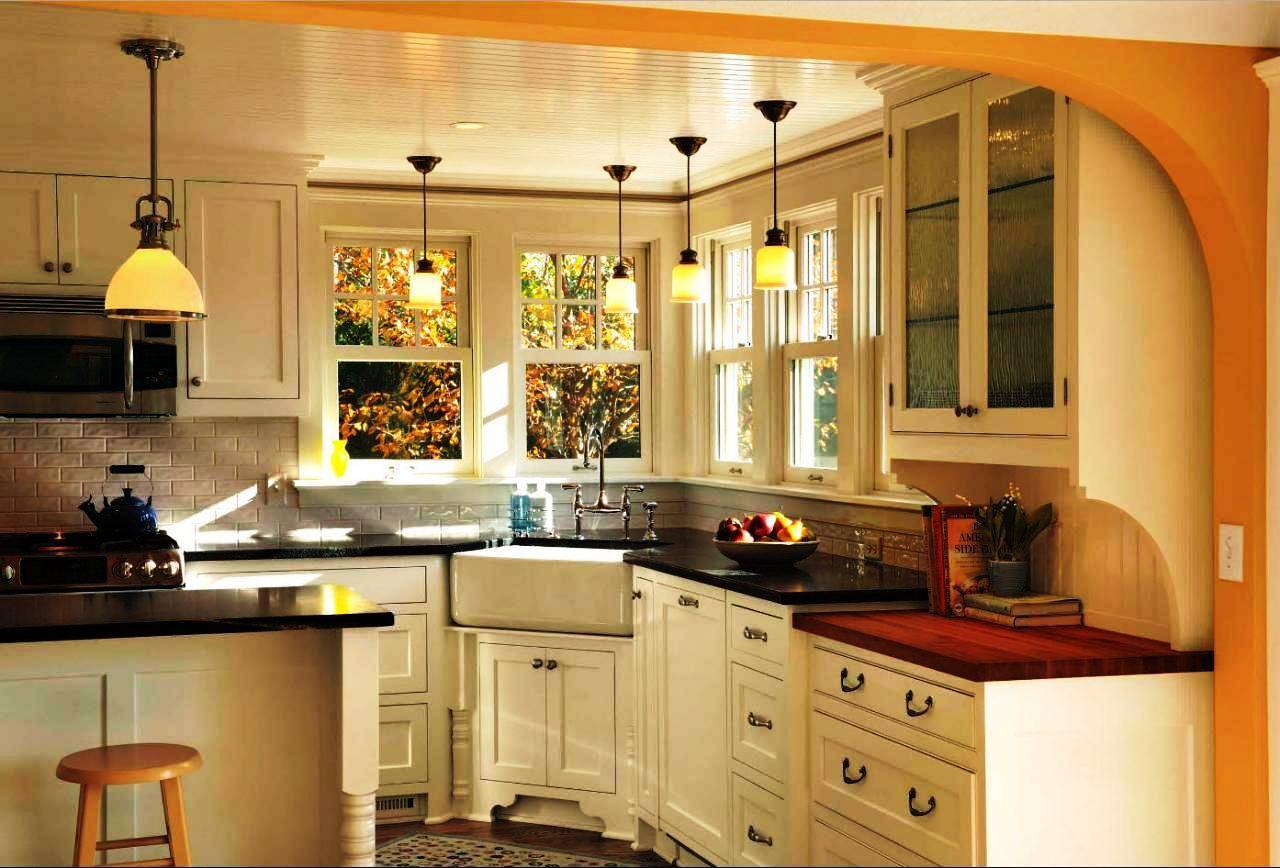 кухонный гарнитур с окном фото