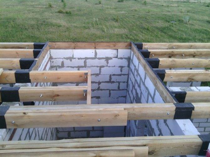 Деревянные перекрытия в доме из газобетона: устройство пола по балкам в газобетонном, установка межэтажных, укладка на блоки