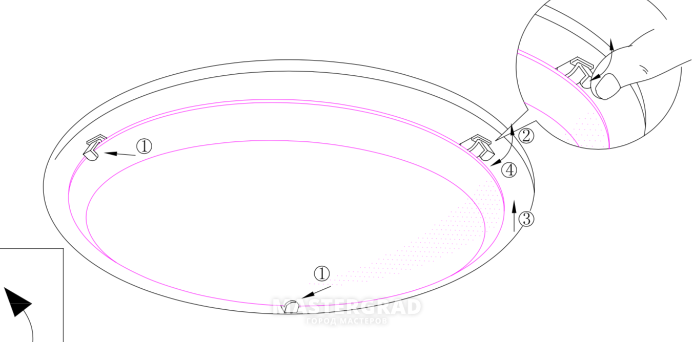 Как снять плафон светильника. Зажимной механизм для плафона. Чертежи круглых люстр. Светильник светодиодный круглый чертеж. Круглая крышка для потолочного светильника.
