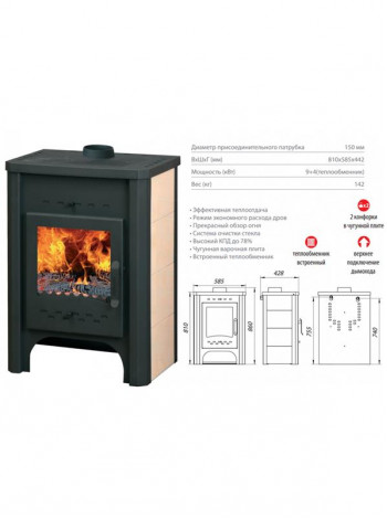 Дровяные печи-камины бавария для дома и дачи - системы отопления