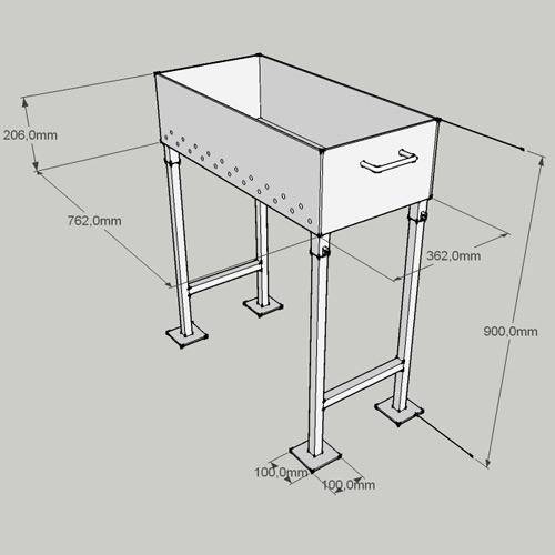Размеры мангала для шашлыка чертеж из железа своими руками из металла