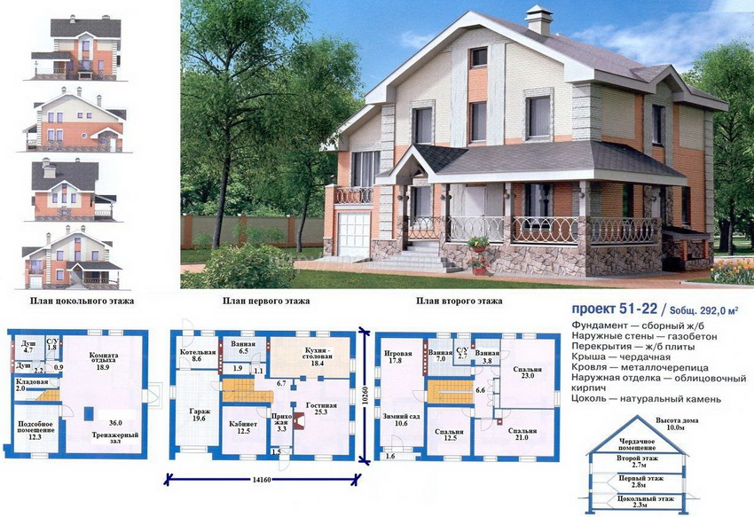 Готовые проекты домов pdf План цокольного этажа с гаражом в частном доме: Виды и Плюсы и Минусы проекта