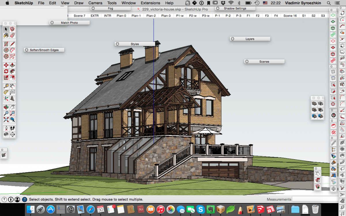 Проект дома в sketchup – как построить здание в программе, проектирование основных элементов
