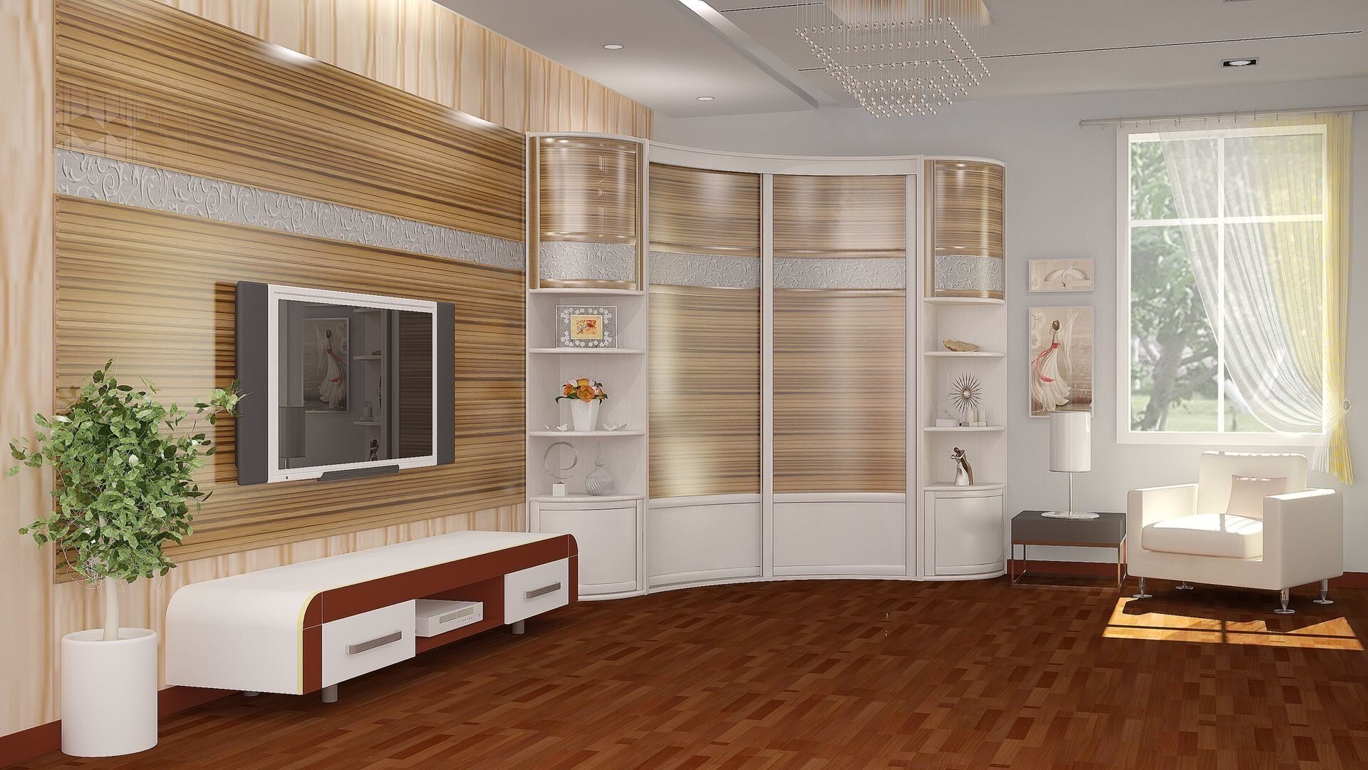 Угловые стенки в гостиную в современном стиле (50 фото идей)