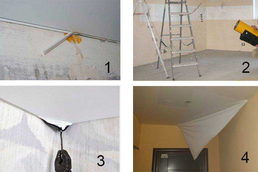 Как снять натяжной потолок своими руками: полезная инструкция
