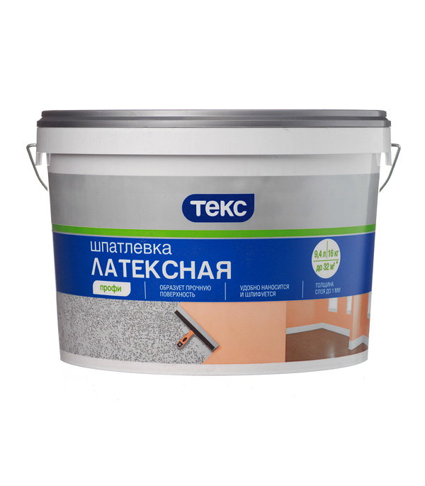 Шпаклевка текс: применение, финишная и латексная профи 16 кг, отзывы