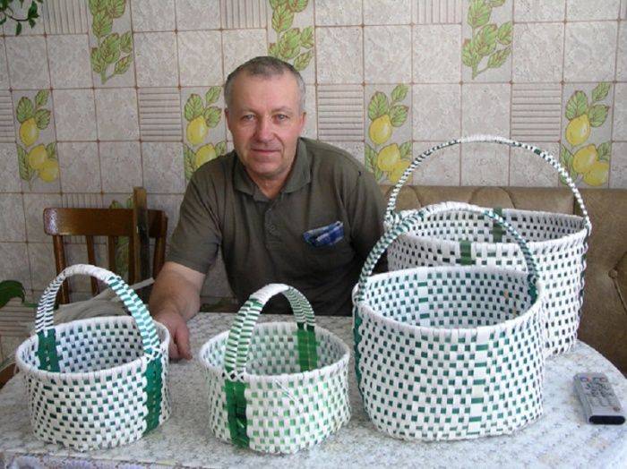 Плетение корзин из пластиковых бутылок