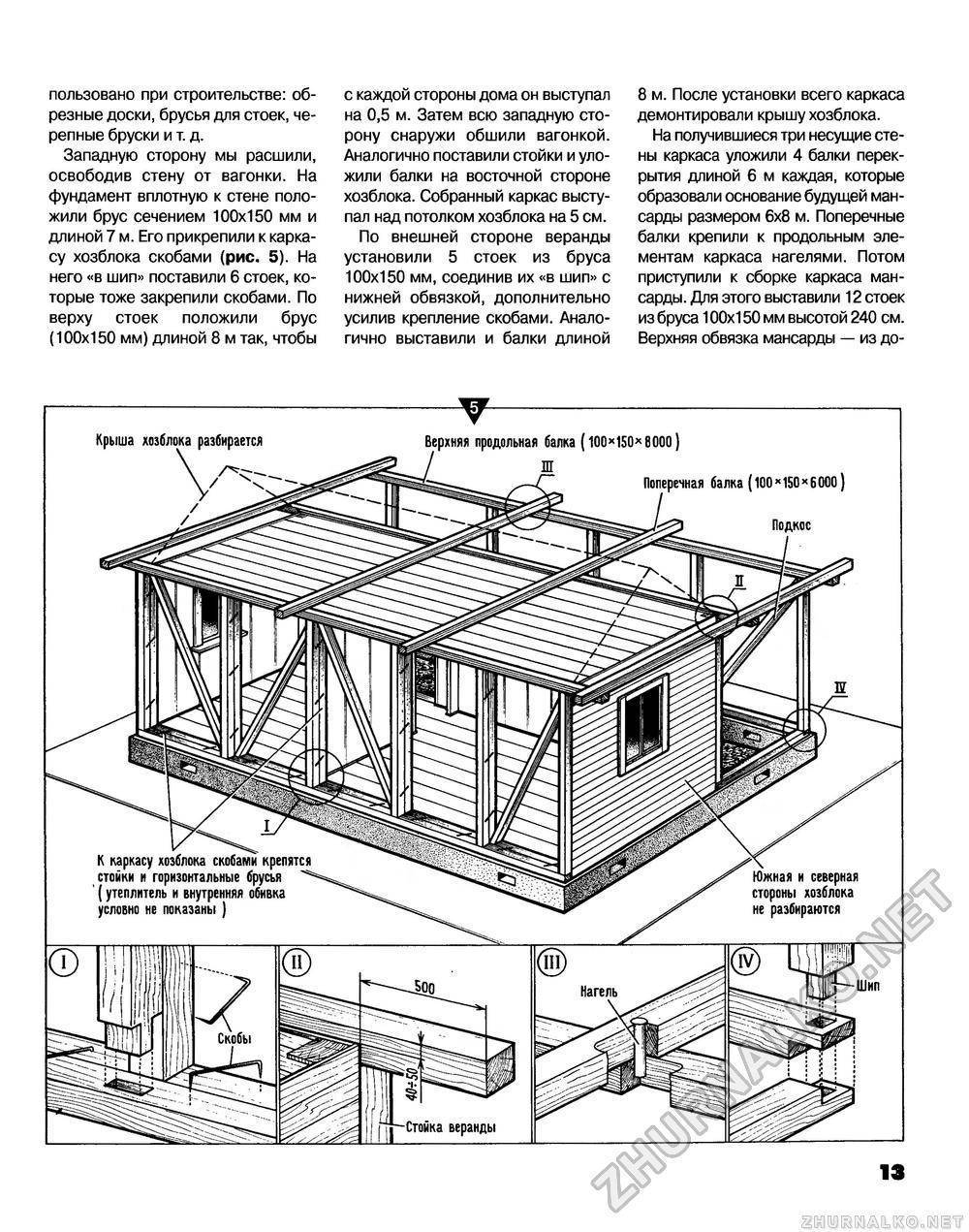 Чертежи каркасной бытовки 6х3