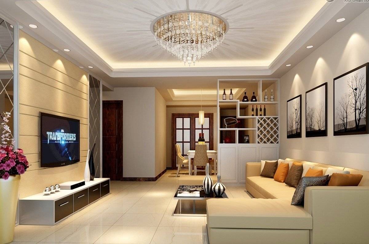 Дизайн потолков из гипсокартона в гостиной комнате - подробные фото, советы по установке