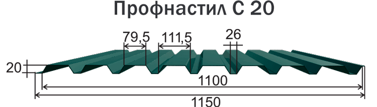 Ширина листа профнастила с20. Профнастил с20 рабочая ширина листа. Монтажная ширина профлиста с20. Рабочая ширина профнастила с20 листа для крыши.