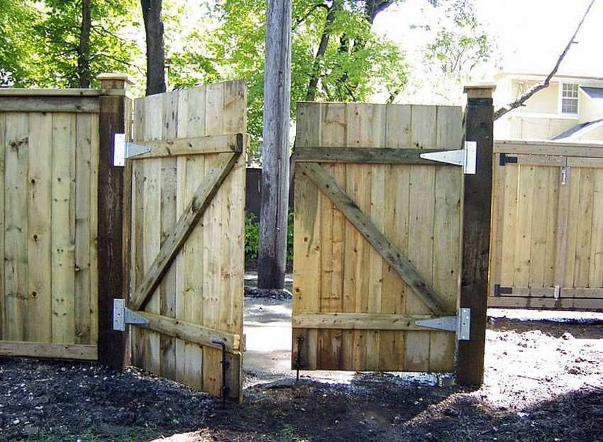 Деревянные ворота: распашные, откатные, подомные конструкции, выполненные своими руками
