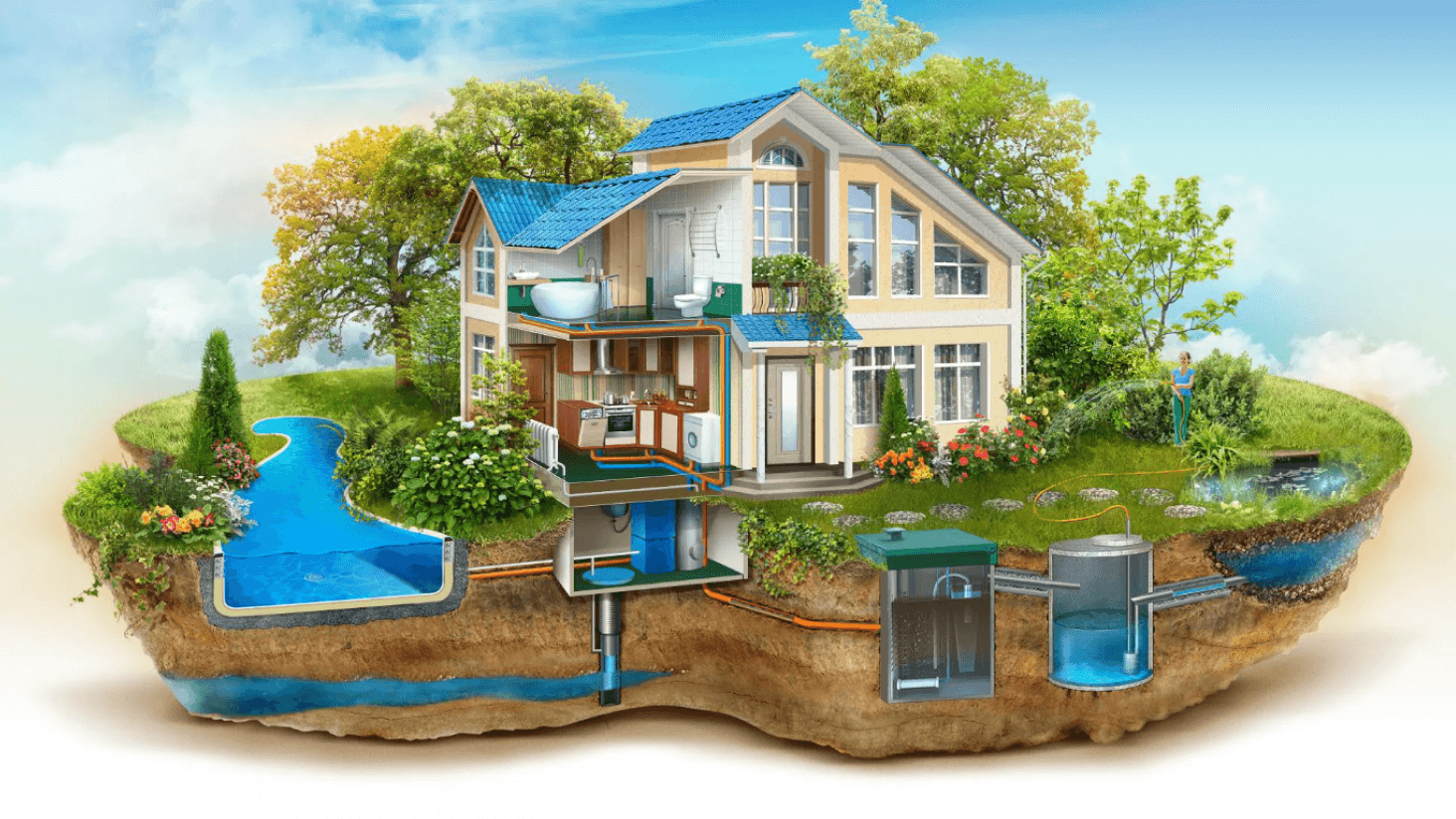 Как выбрать автономную канализацию для частного дома – подробная инструкция