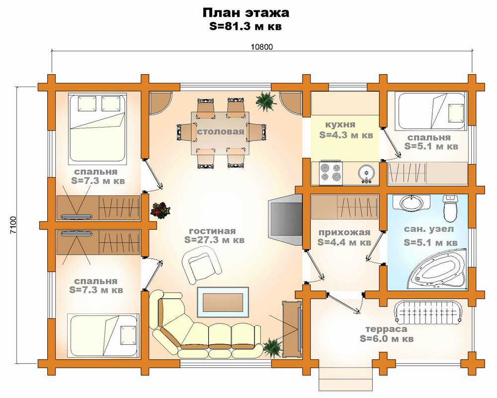 Какие идеи по лучшей планировке комнат в частном доме - Обзор - 6 на 8, 8 на 10, 10 на 10 и 10 на 12