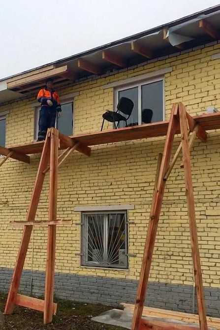 Строительные леса своими руками: деревянные, металлические, фото, видео