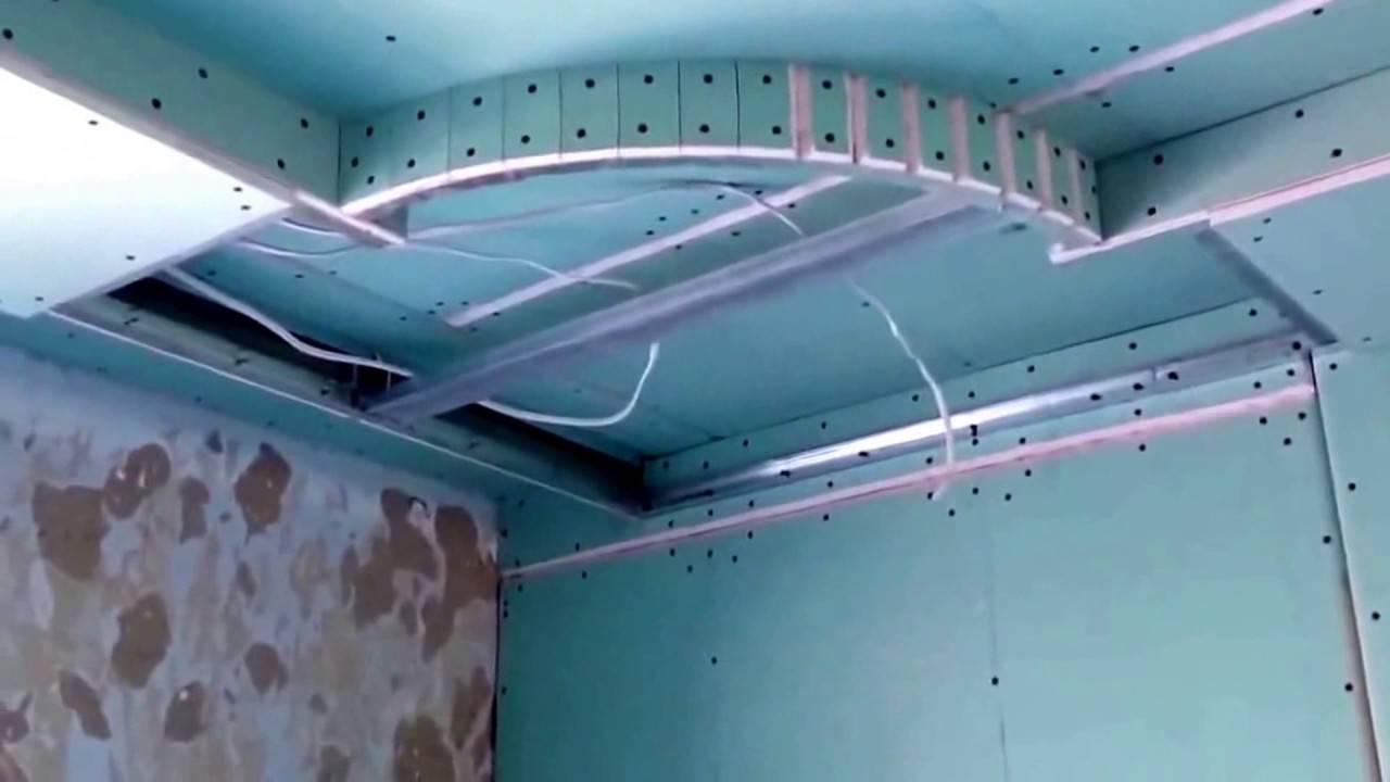 Комбинированные натяжные потолки с гипсокартоном: виды и монтаж своими руками