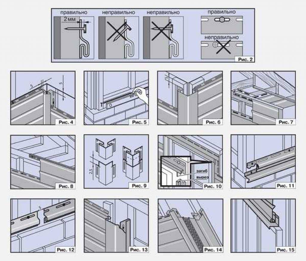 Схема монтажа металлосайдинга