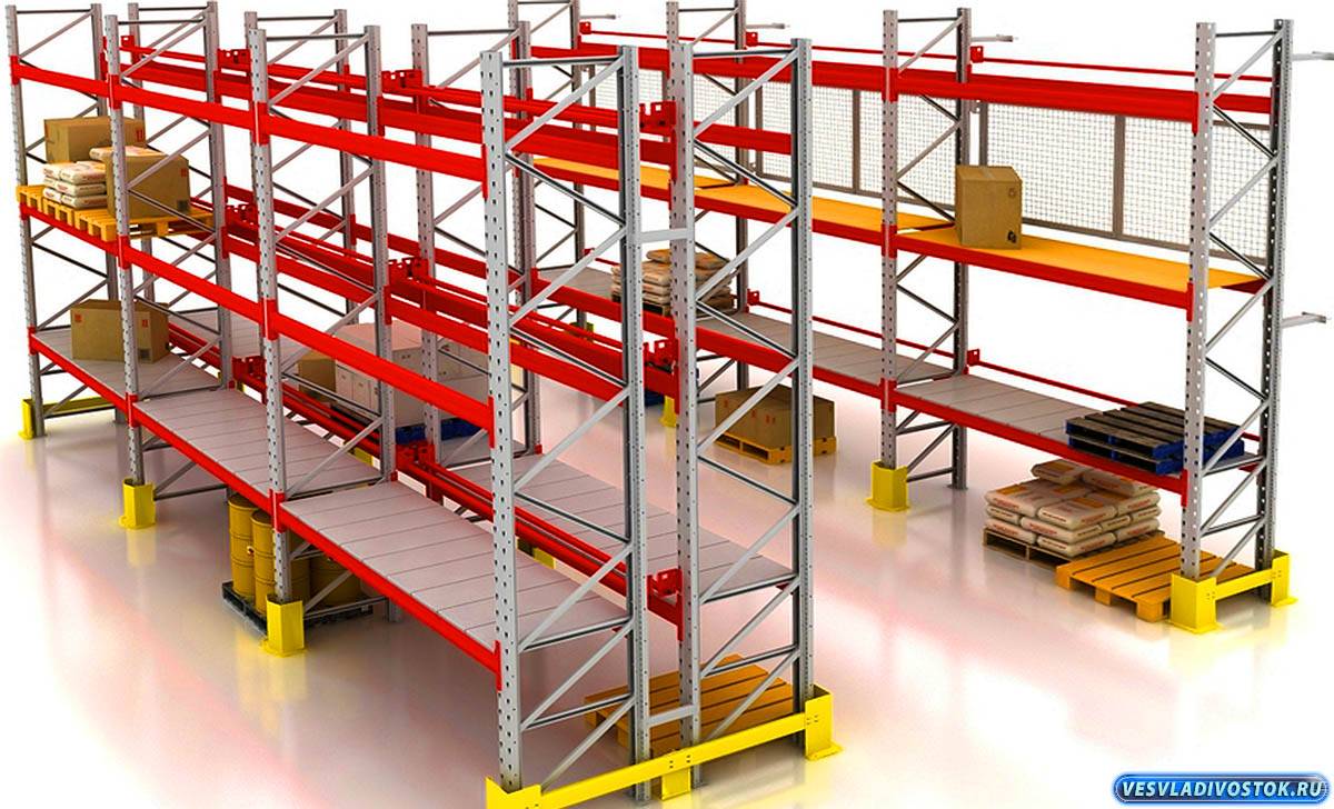 Стеллажные конструкции, самонесущие склады