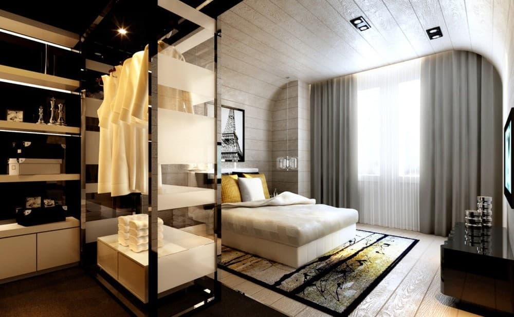 20 вариантов размещения гардеробной в спальни: варианты дизайна