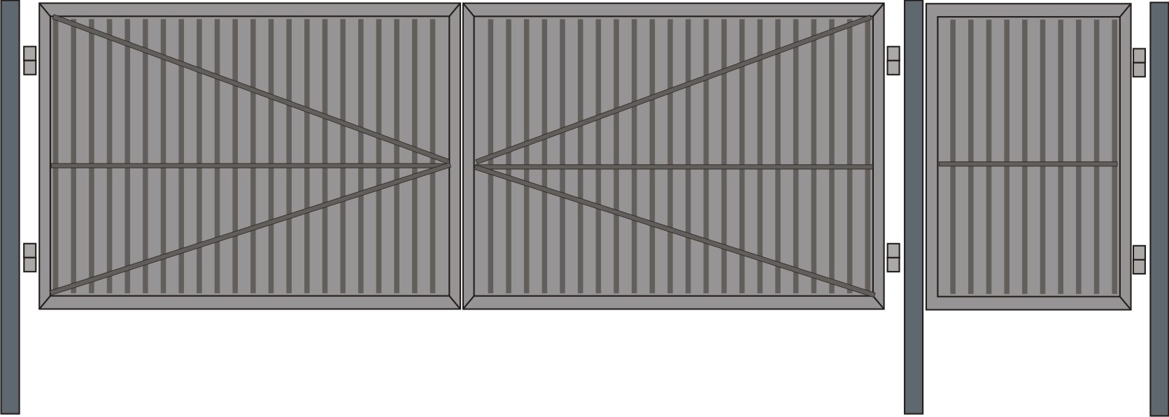 Распашные ворота из профнастила – конструкция, проверенная временем
