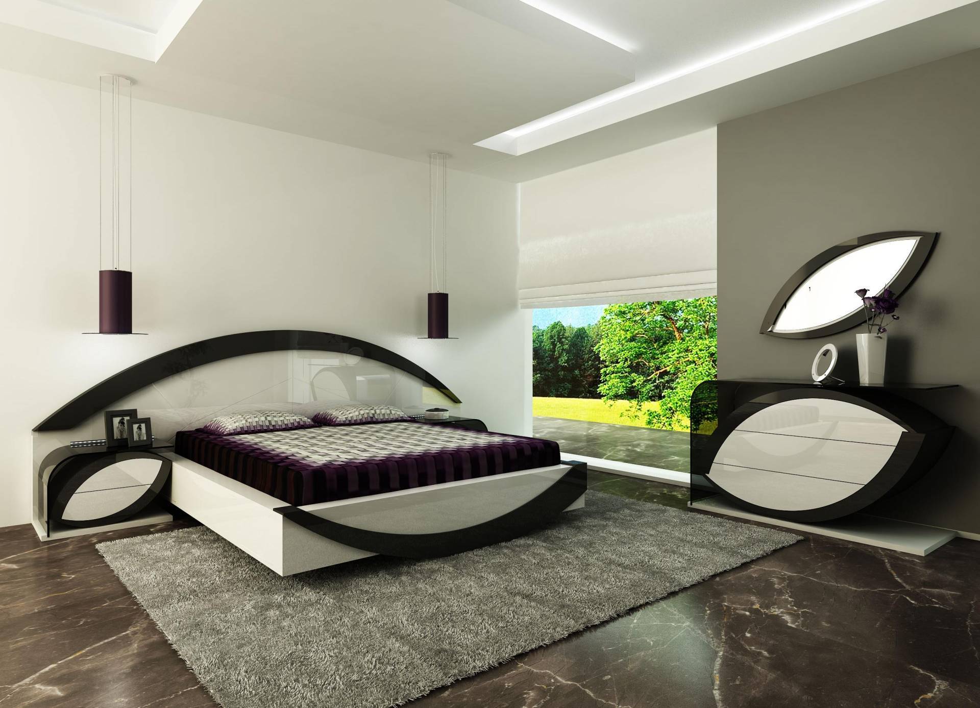 кровать в спальню в современном стиле фото