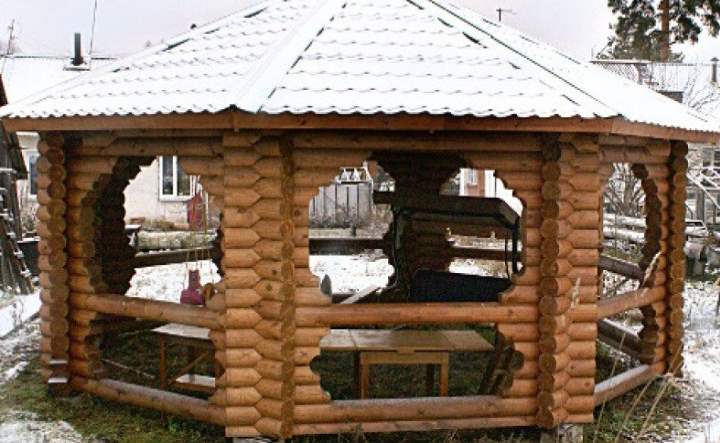 Строительство рубленных беседок своими руками
